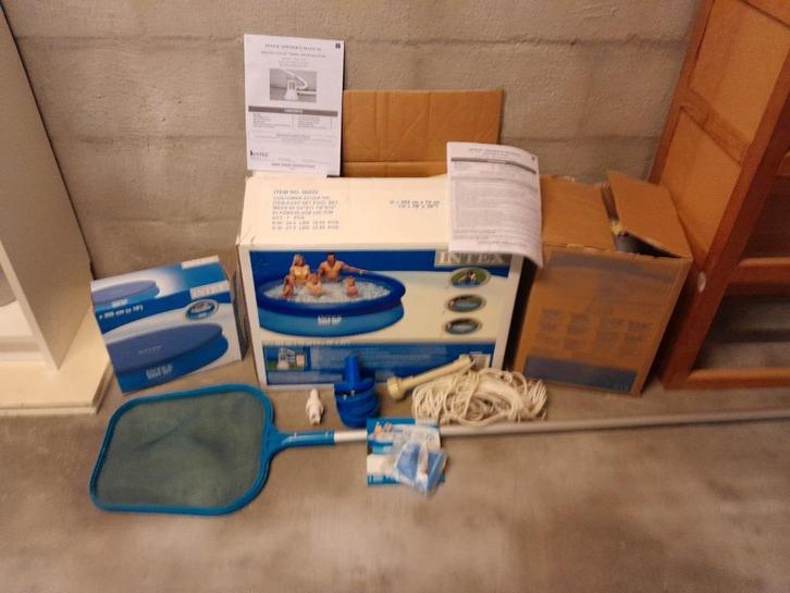 Intex easy set up zwembad met pomp en starterskit, Tuin en Terras, Zwembaden, Gebruikt, Opblaaszwembad, Minder dan 80 cm, 200 tot 400 cm