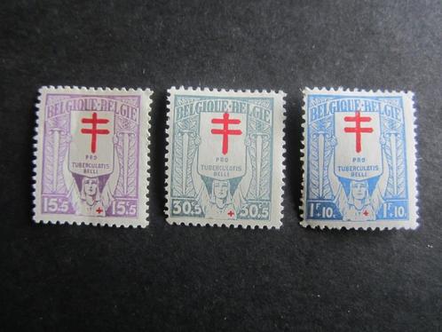 Timbres Belgique - N234 à 236 (x), Postzegels en Munten, Postzegels | Europa | België, Postfris, Frankeerzegel, Overig, Spoor van plakker