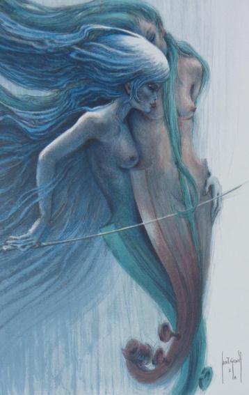 FRANCIS SAINT-GENIES / SENSUALITEIT / KLEURLITHO / 65x50cm beschikbaar voor biedingen