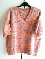 Te koop: Mooie orange/purpere blouse van "Gigue", 44., Kleding | Dames, Truien en Vesten, Oranje, Maat 42/44 (L), Ophalen of Verzenden