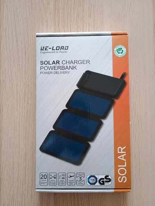 Externe batterij met zonnepanelen, Telecommunicatie, Powerbanks, Nieuw, Ophalen of Verzenden