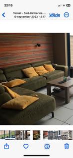 Grand canapé d'angle vert avec canapé lounge., Maison & Meubles, Canapés | Coins salons complets, Enlèvement, Utilisé