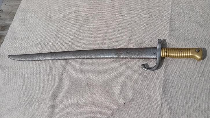 Bajonet Chassepot nummergelijk Thulle 1869, Verzamelen, Militaria | Algemeen, Landmacht, Mes of Dolk, Ophalen of Verzenden
