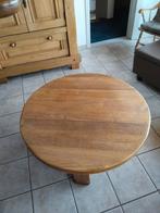 Eiken degelijke ronde salontafel., Huis en Inrichting, Tafels | Salontafels, Ophalen, Zo goed als nieuw