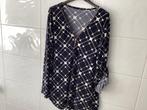 Mooie blouse donkerblauw/wit, Ophalen of Verzenden, Gedragen, Blauw