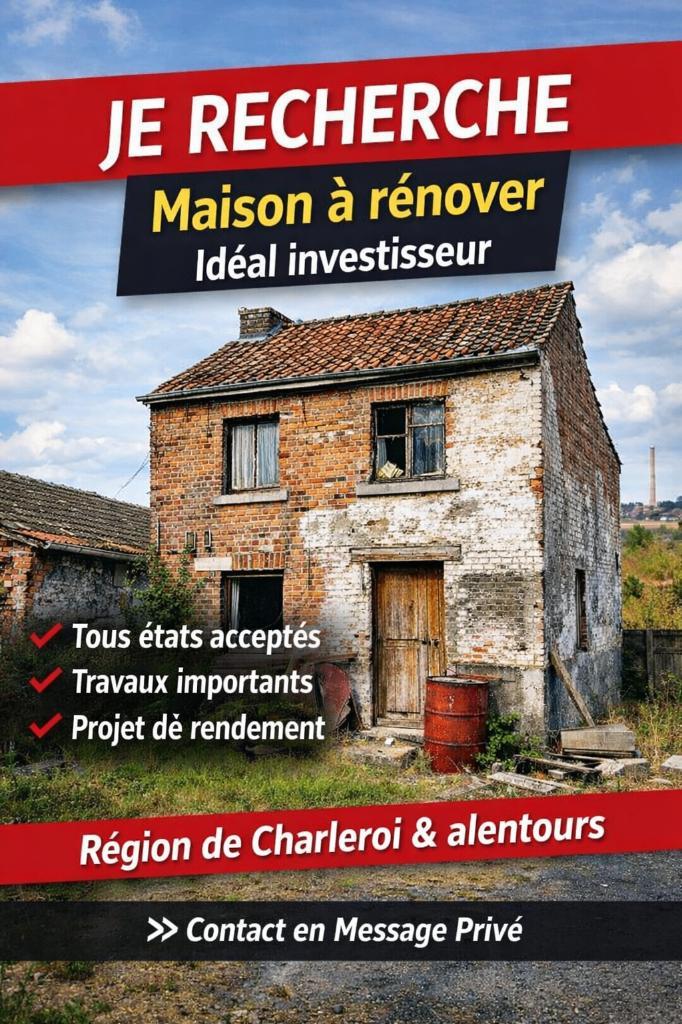 MAISON à RéNOVER RéHABILITER, Immo, Huizen en Appartementen te koop, Provincie Henegouwen