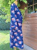 Peignoir "Vintage" aux jolies fleurs de nénuphars taille 38, Ophalen of Verzenden, Zo goed als nieuw, Blauw