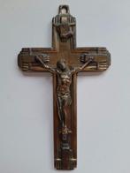 Art Deco Frans messing kruisbeeld jaren '20-'30, Ophalen of Verzenden