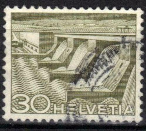 Zwitserland 1949 - Yvert 487 - Techniek en Gebouwen (ST), Timbres & Monnaies, Timbres | Europe | Suisse, Affranchi, Envoi