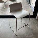 Arper Catifa design stoelen - wit leer - 6 stoelen, Huis en Inrichting, Ophalen, Met voetsteun, 60 tot 90 cm, Leer