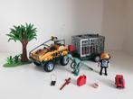 Chasseur de dinosaures PlayMobil avec voiture - complet, Enlèvement ou Envoi, Comme neuf, Ensemble complet