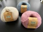 Fijne breiwol (mohair en wol)//Glanskatoen 50g, Ophalen, Nieuw