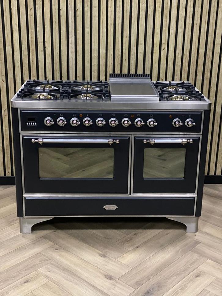 Prachtig Boretti Fornuis 120 cm Gas 7 pits + Frytop, Elektronische apparatuur, Fornuizen, Gas, Grill, Ophalen of Verzenden