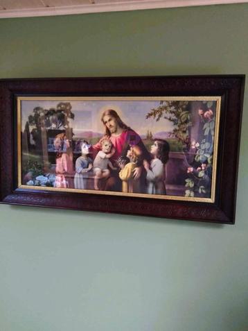 "Antieke Giovanni ART Print – Jezus Christus met Kinderen |  beschikbaar voor biedingen