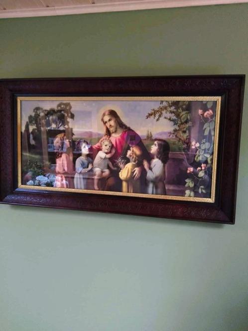 "Antieke Giovanni ART Print – Jezus Christus met Kinderen |, Antiek en Kunst, Antiek | Religieuze voorwerpen, Ophalen