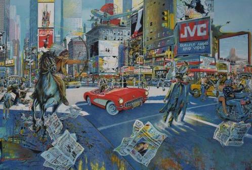 Authouart lithographie Manhattan Colors – Corvette – Warhol, Antiek en Kunst, Kunst | Litho's en Zeefdrukken, Ophalen