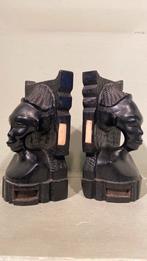 Paar ebbenhouten boekensteunen, Antiek en Kunst, Ophalen