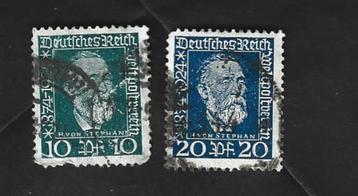 2 Postzegels Duitse Rijk 1924 Wereldpostunie beschikbaar voor biedingen