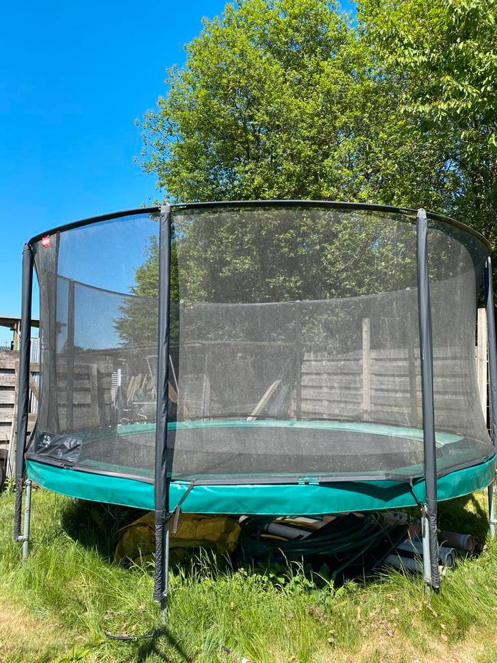 Trampoline Berg Elite Ø 430 cm met veiligheidsnet en ladder, Kinderen en Baby's, Speelgoed | Buiten | Trampolines, Gebruikt, Ophalen