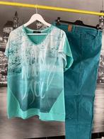 lange broek - bijpassend T-shirt Bonita 48, Vêtements | Femmes, Culottes & Pantalons, Comme neuf, Vert, Taille 46/48 (XL) ou plus grande