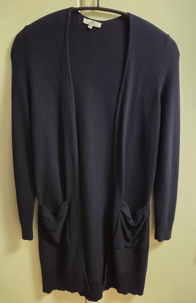 Donkerblauw lange gebreide vest met zakken, M, Kleding | Dames, Truien en Vesten, Zo goed als nieuw, Ophalen of Verzenden