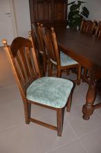 6 eiken stoelen, Huis en Inrichting, Stoelen, Ophalen, Gebruikt, Klassiek, Vijf, Zes of meer stoelen