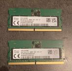 16GB (2x8GB)de RAM DDR5 SODIMM, Informatique & Logiciels, Comme neuf, 16 GB, DDR5, Laptop