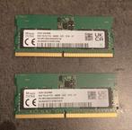 16GB (2x8GB)de RAM DDR5 SODIMM, Computers en Software, RAM geheugen, 16 GB, DDR5, Laptop, Zo goed als nieuw