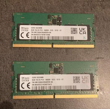 16GB (2x8GB)de RAM DDR5 SODIMM