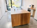 Keukeneiland met inductiekookplaat en recirculatiedampkap, Huis en Inrichting, Ophalen, Gebruikt, Hout