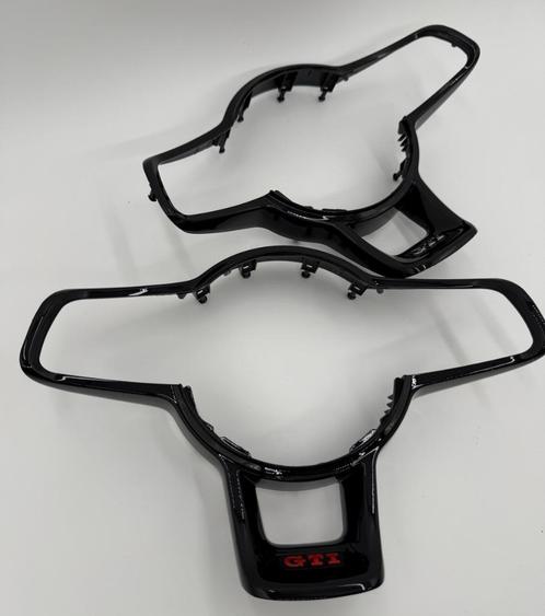 Volkswagen stuur trim GTI R logo glanszwart zilver, Auto diversen, Tuning en Styling, Ophalen of Verzenden