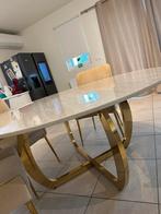 Eettafel + 5 stoelen, Huis en Inrichting, Tafels | Eettafels, 200 cm of meer, Rond, Ophalen of Verzenden, Zo goed als nieuw