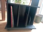 Zwarte platenkast, hi-fi rek, Huis en Inrichting, Ophalen, Gebruikt, Cd's of Dvd's