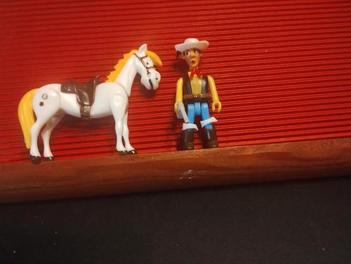 LUCKY LUKE EN JOLLY JUMPER  soort playmobil ., Verzamelen, Stripfiguren, Zo goed als nieuw, Beeldje of Figuurtje, Overige figuren