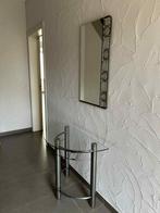 Ensemble miroir+portemanteau+table en verre, Maison & Meubles, Accessoires pour la Maison | Miroirs, Enlèvement, Comme neuf