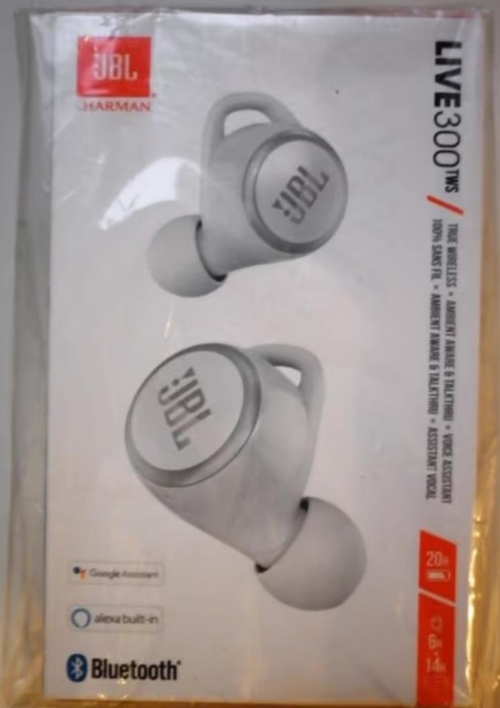 JBL écouteurs sans fil live 300 TWS blanc neufs, Telecommunicatie, Mobiele telefoons | Oordopjes, Nieuw, In gehoorgang (in-ear)