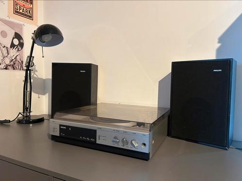 Vintage Philips D5520 Platenspeler + speakers, Audio, Tv en Foto, Platenspelers, Platenspeler, Philips, Ophalen