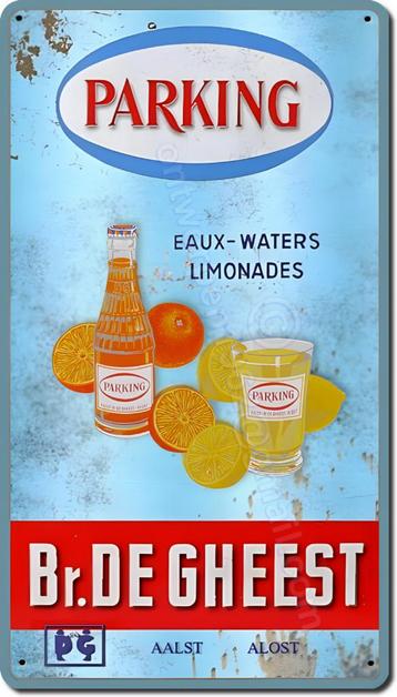 Limonades DE GHEEST retro ontwerp op dubbel metaal 80cmx45cm beschikbaar voor biedingen