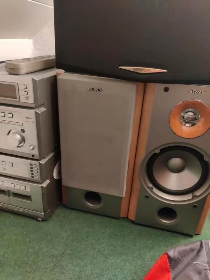 Sony MHC-NX1 + speakers, Audio, Tv en Foto, Luidsprekerboxen, Zo goed als nieuw, Front, Rear of Stereo speakers, 120 watt of meer