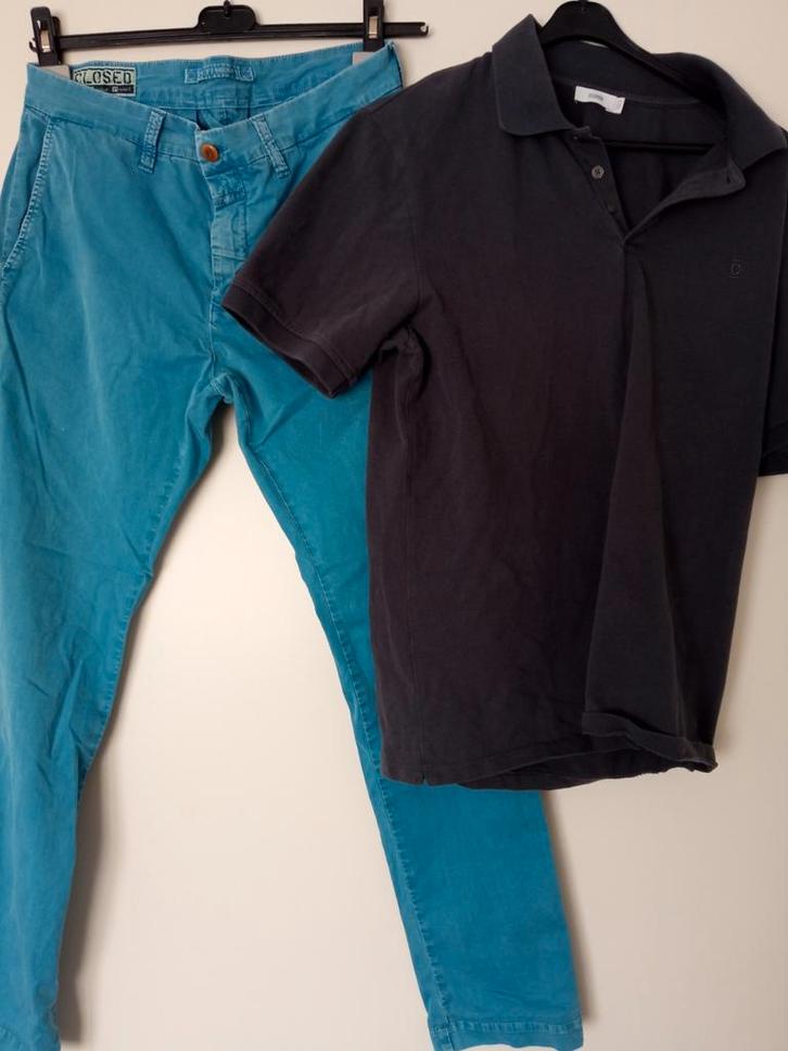 CLOSED broek Clifton Slim Mt 32+CLOSED Polo Mt L samen 10 €, Kleding | Heren, Broeken en Pantalons, Gedragen, Maat 52/54 (L), Zwart
