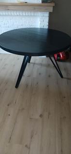 Zwarte ronde eettafel , diameter 120 cm, Huis en Inrichting, Tafels | Eettafels, Ophalen, Zo goed als nieuw