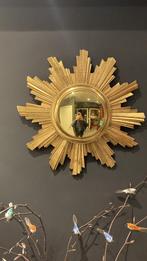 Gouden spiegel, Antiek en Kunst, Minder dan 50 cm, Rond