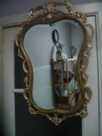 mooie spiegel  facetgeslepen  jaren 50/60 -- 90 x  60 cm, Antiek en Kunst, Antiek | Spiegels, Ophalen, Overige vormen, 50 tot 100 cm