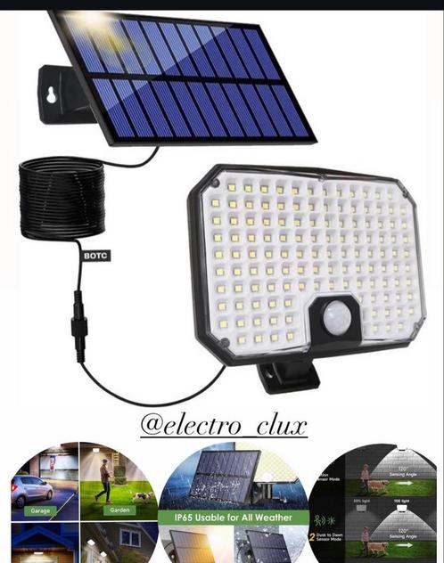 Buitenlamp met bewegingssensor op Zonne Energie️, Tuin en Terras, Buitenverlichting, Nieuw, Batterij, Bewegingssensor, Ophalen of Verzenden