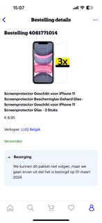iPhone 11 screen protector, Nieuw, Frontje of Cover, Ophalen of Verzenden, IPhone 11