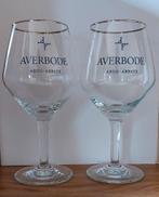 Bierglazen abdij Averbode glazen  - 2 stuks met gouden rand., Verzamelen, Ophalen of Verzenden, Nieuw, Glas of Glazen, Overige merken