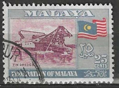 Maleisie-Malaya Federation 1957/1961 - Yvert 82 - 25 c. (ST), Timbres & Monnaies, Timbres | Asie, Affranchi, Envoi