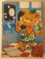 Houten puzzel - Tom Tas - telefonerende beer, Kinderen en Baby's, Speelgoed | Kinderpuzzels, 10 tot 50 stukjes, Van hout, Ophalen of Verzenden