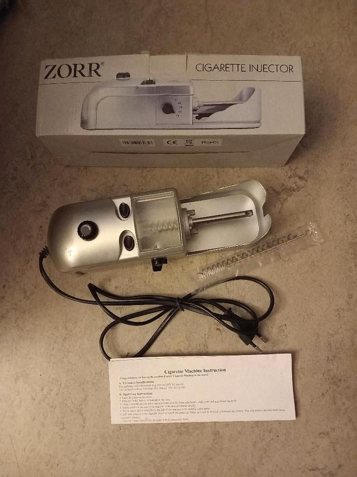 ZORR elektrische sigarettenmachine + 1 doos tubes, Verzamelen, Rookartikelen, Aanstekers en Luciferdoosjes, Nieuw, Overige typen