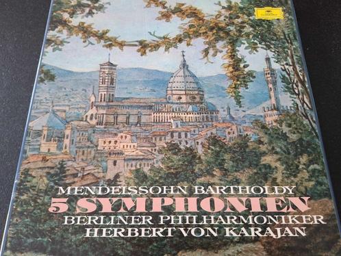 Mendelssohn - Bartholdy / Karajan - 5 Symphonien Box 4 Lp's, Cd's en Dvd's, Vinyl | Klassiek, Gebruikt, Romantiek, Kamermuziek